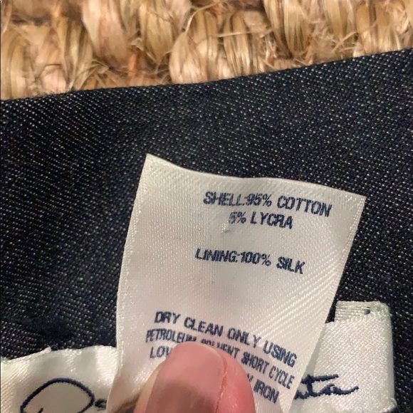 Oscar de la Renta denim wide leg trouser pant - Picture 4 of 5